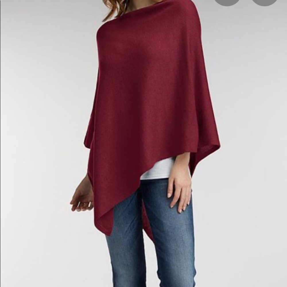 Indigenous ruby organic poncho